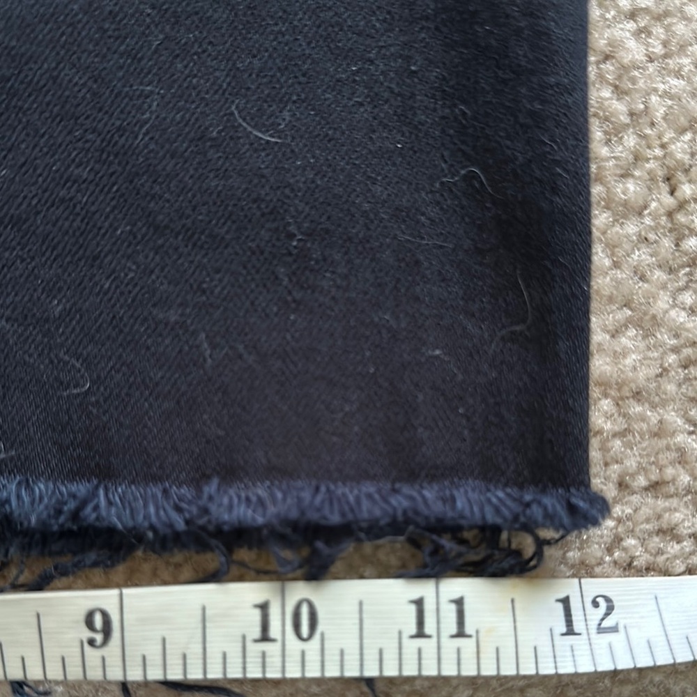 Every Wide Leg Raw Hem Cropped Denim in Black Women’s 14 Casual Trendy Classic - Picture 9 of 9